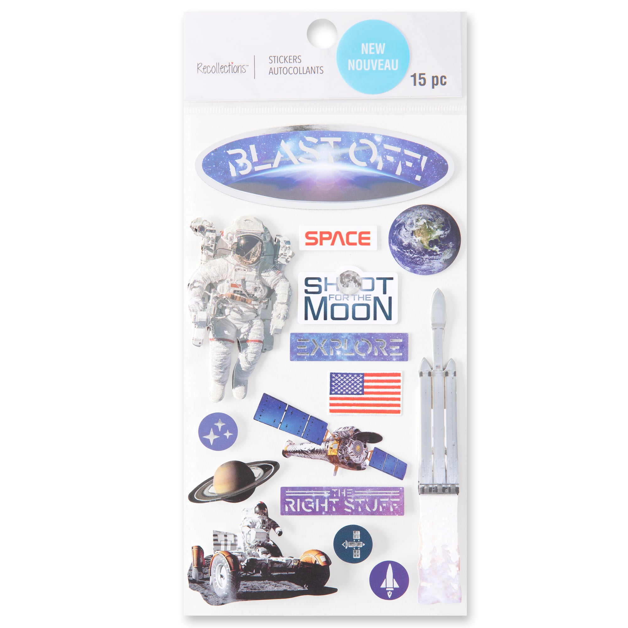 12 Pack: Astronaut Dimensional Stickers by Recollections™